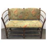 Hickory loveseat with arms