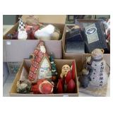 Group of Christmas figures including Jim Shore