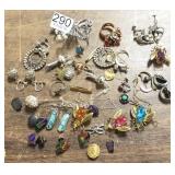 Group of jewelry including gold necklace, etc