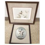 Framed signed R.J. Nelson watercolor & signed