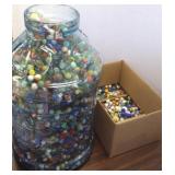 One box and one huge jar of marbles