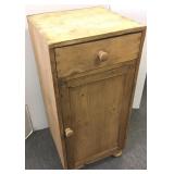 Primitive pine cupboard with door & drawer