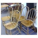 6 early bentwood chairs