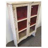 Painted primitive 2-door cabinet