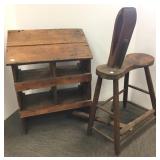 Primitive pine chicken coop rack & harness