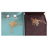 2- 14k gold chain necklaces 5.8g total