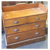 Primitive pine commode
