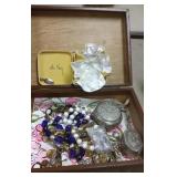 Jewelry box with jewelry including sterling, etc.