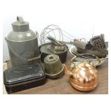 Group of primitive kitchen, etc. metalware