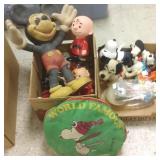 Group including character toys including Mickey