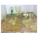 Group depression glass including water pitcher