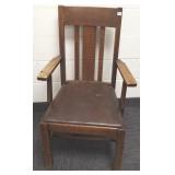 Mission oak arm chair