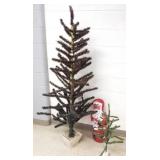 2 antique style Christmas trees- 1 is 6