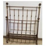 Antique brass head & footboard