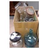 Group storage jars, advertising, etc