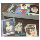 Group of vintage unframed pin-up etc. prints