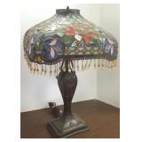 Antique style stained & leaded glass lamps