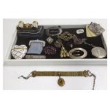 Group antique, etc jewelry- sterling, Whiting &