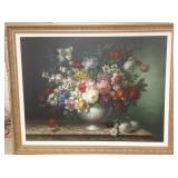 Framed signed oil on canvas- floral still life