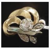 Vintage 14k ring set with diamond solitaire 5.7g