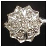 Vintage 14k ring set with diamonds 3.2g