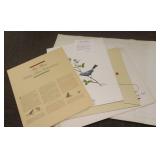 9 unframed Ray Harm prints 16"x 20", etc- birds