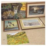 2 framed signed prints- Kouba & Redlin & 3