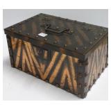 Antique tiger iron strong box