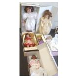 6 large collector dolls in boxes- Middleton, Show