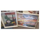 Framed signed oil on canvas W.A. Frayer still life