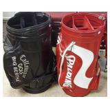 2 pro golf bags with Big Bertha & Spalding