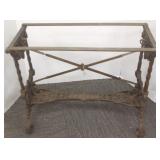 Ornate art deco metal bench base