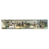 Group of advertising bottles, etc.