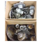 Group of metalware, pewter, etc.