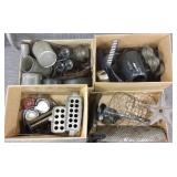 Group of vintage kitchen, candle molds, etc.