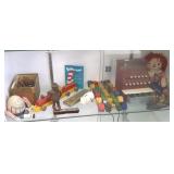 Group of vintage toys, marbles, etc.