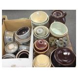 Group of stoneware bowls, etc.
