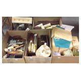 Group of candles & soaps etc. in boxes