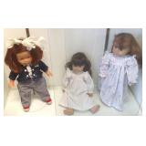2 American girl dolls & a Carolle doll