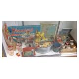 Group of Disney items including tin bank, etc.