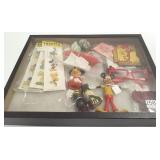 Display case with Disney collectibles