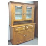 2-piece pine hutch