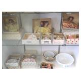 Group of vintage storybook dolls in boxes