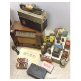 Group of vintage radios, tubes, etc.