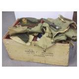 U.S. 1st Lt. infantry wooden trunk with uniform
