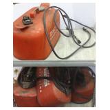 4 vintage outboard fuel tanks including Johnson