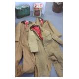 Group of outdoor equipment including coveralls,