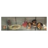 Group including Hummel font, Doulton figure,