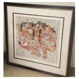Framed signed & numbered Jiang artwork- 23"