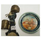 2 tin advertising items (as seen)